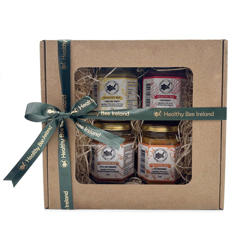 Honey with Freeze Dried Fruit Gift Box | Hamper 1 | Kraft Design| Healthy Bee Ireland