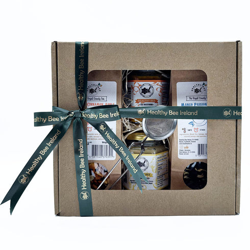 Healthy Bee Ireland Kraft Hamper 14 | Raw Honey | Loose Leaf Tea