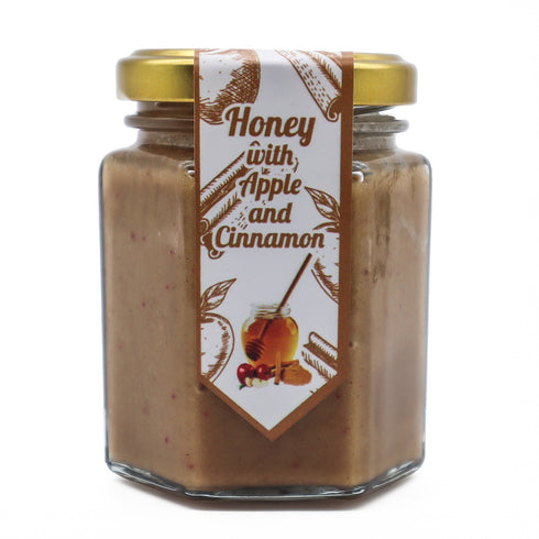 Freeze Dried Apple and Cinnamon Honey | Backside White Background | Healthy Bee Ireland