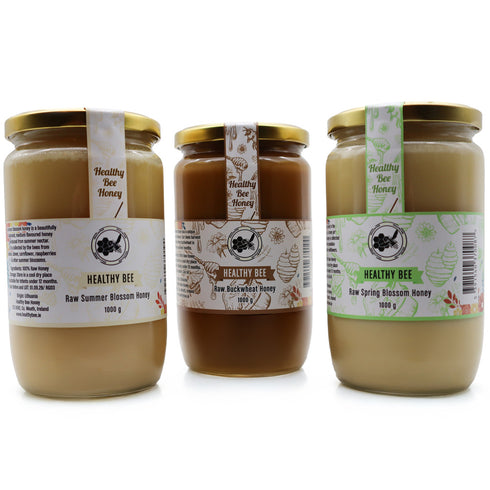 Raw Honey | Three Jars | 1kg | Healthy Bee Ireland