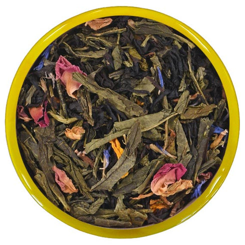 A very well-done green- and black tea blend with fruity peaches and apricots. Healthy Bee Honey & Tea.