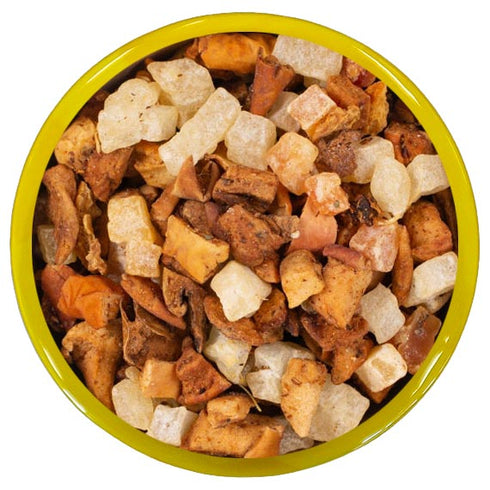 Flavoured fruit tea with fine Rooibos. Our Marapaya offers an extraordinary taste experience- with apple, pineapple, papaya and lemon peels. Fruity, mild and delicious!